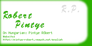 robert pintye business card